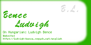 bence ludvigh business card